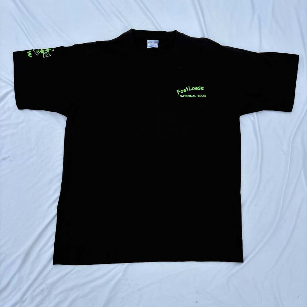 Vintage All Sport Maxweight Footloose National Tour Black Shirt XL Single Stitch
